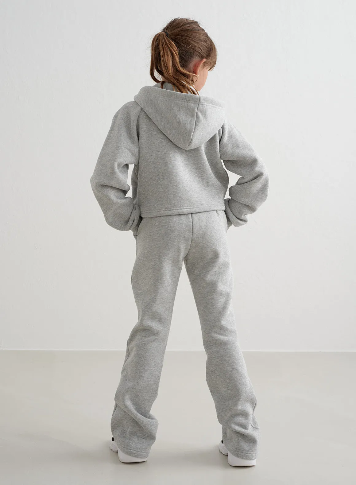 Grey Melange Young Flare Sweatpants