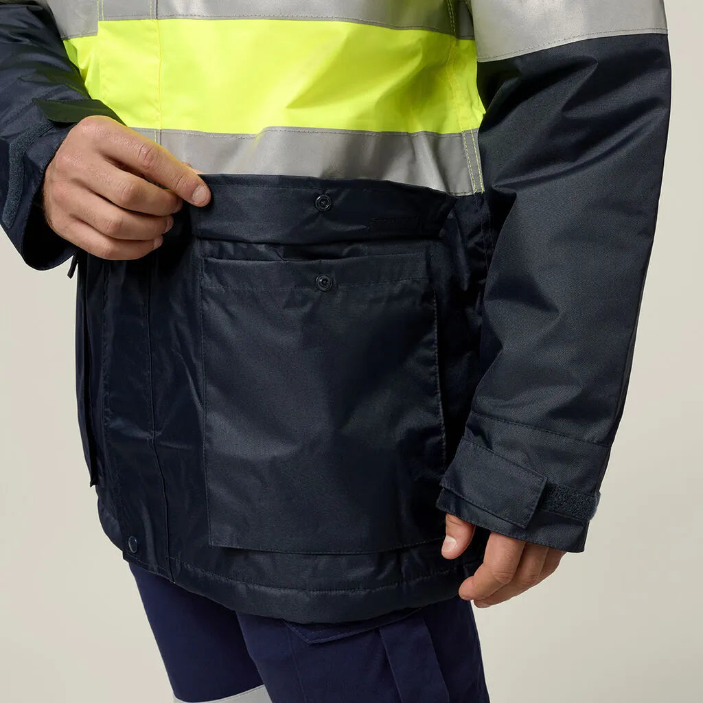 Hard Yakka Core Hi-Vis 2 Tone Taped Quilted Waterproof Jacket (Y06685)