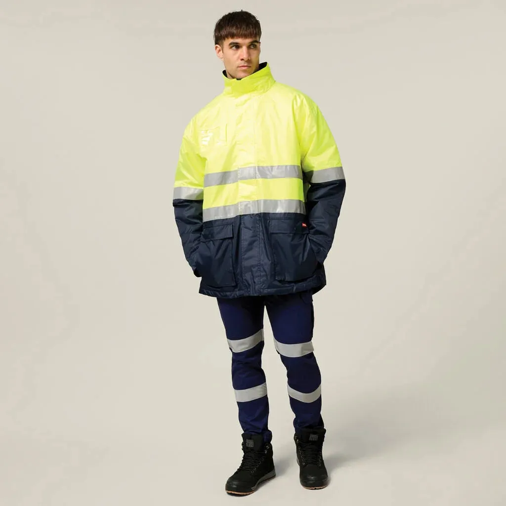 Hard Yakka Core Hi-Vis 2 Tone Taped Quilted Waterproof Jacket (Y06685)