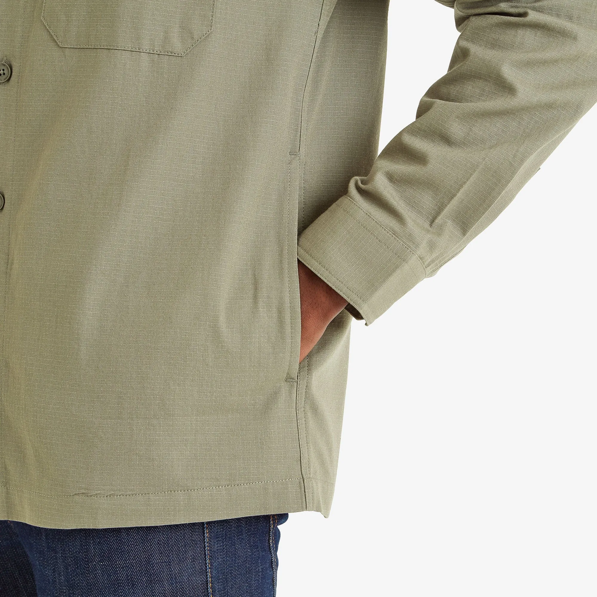 Hatch Mens Overshirt - Faded Khaki