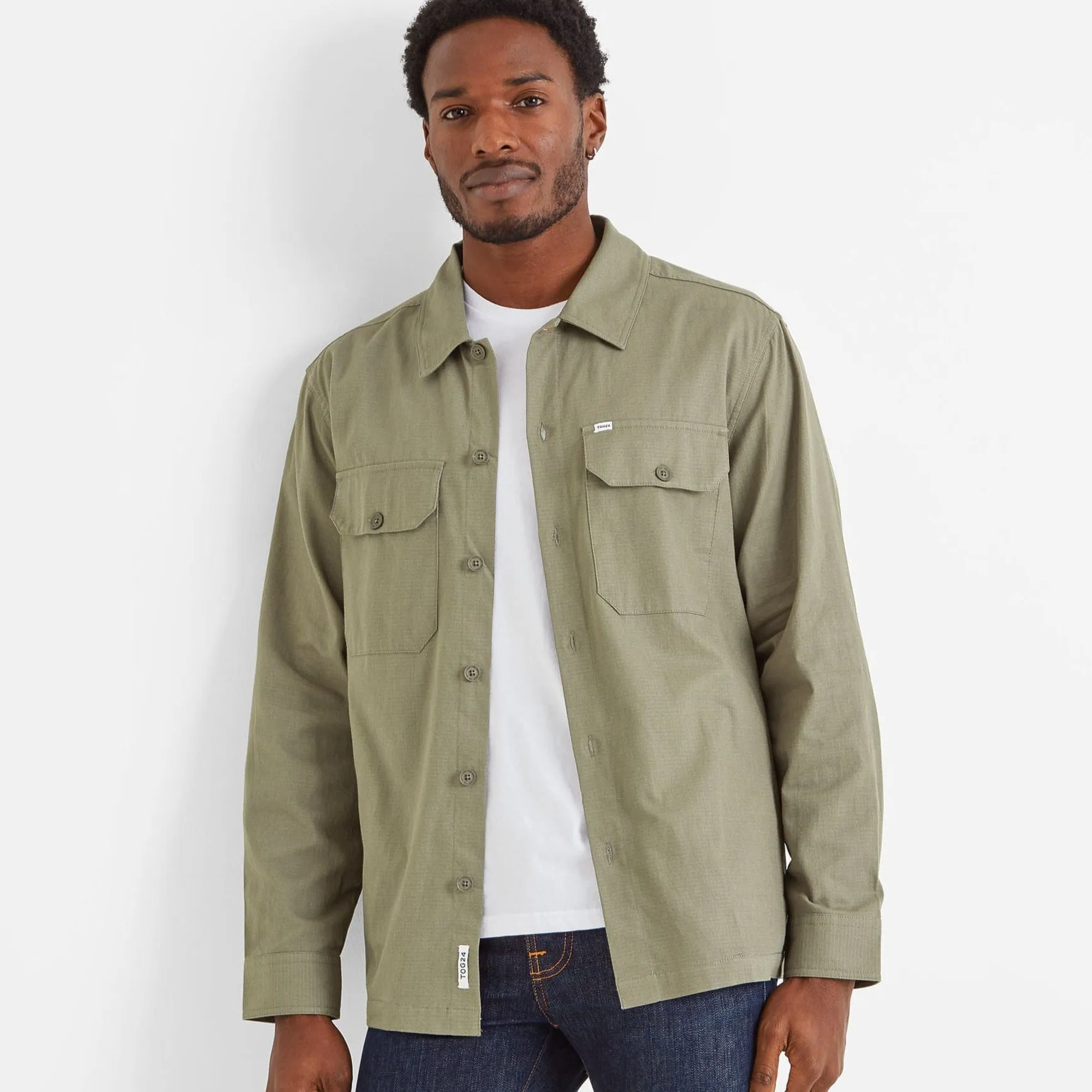 Hatch Mens Overshirt - Faded Khaki