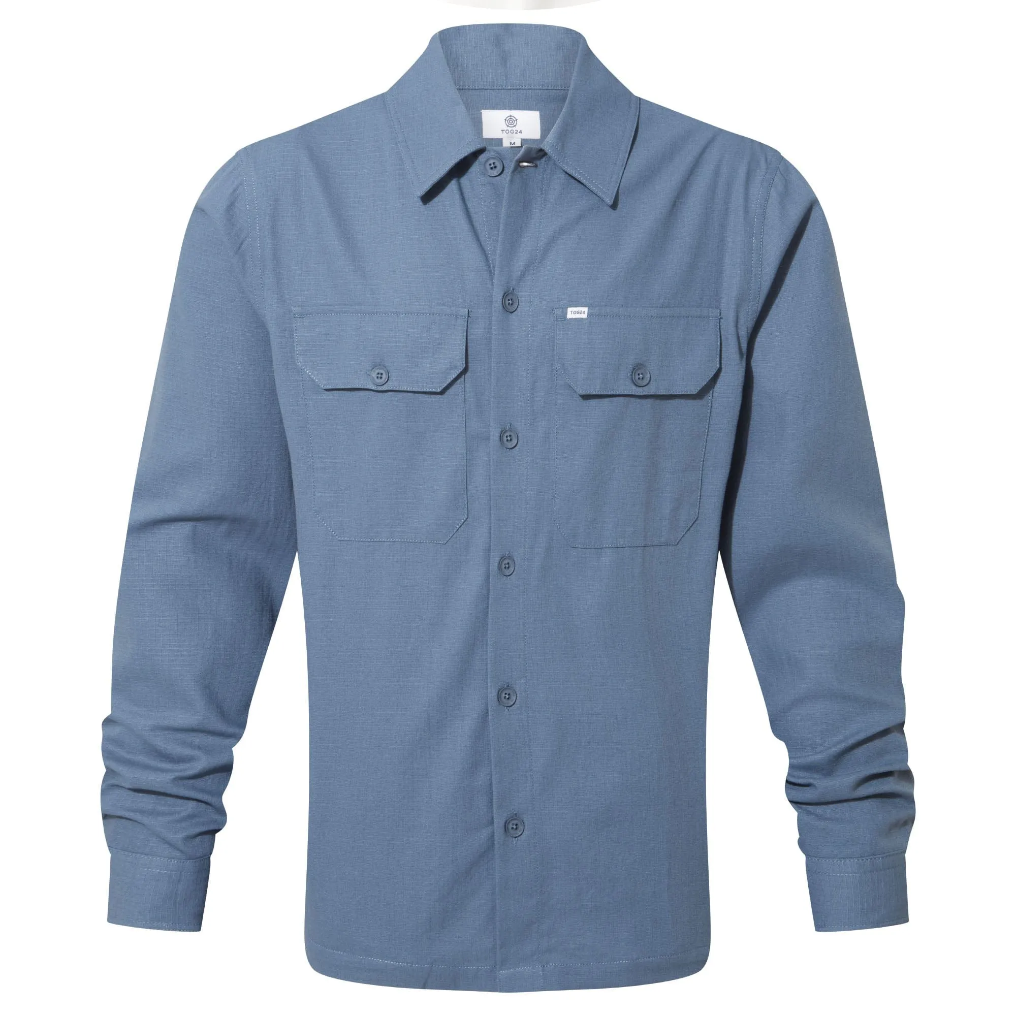 Hatch Mens Overshirt - Steel Blue