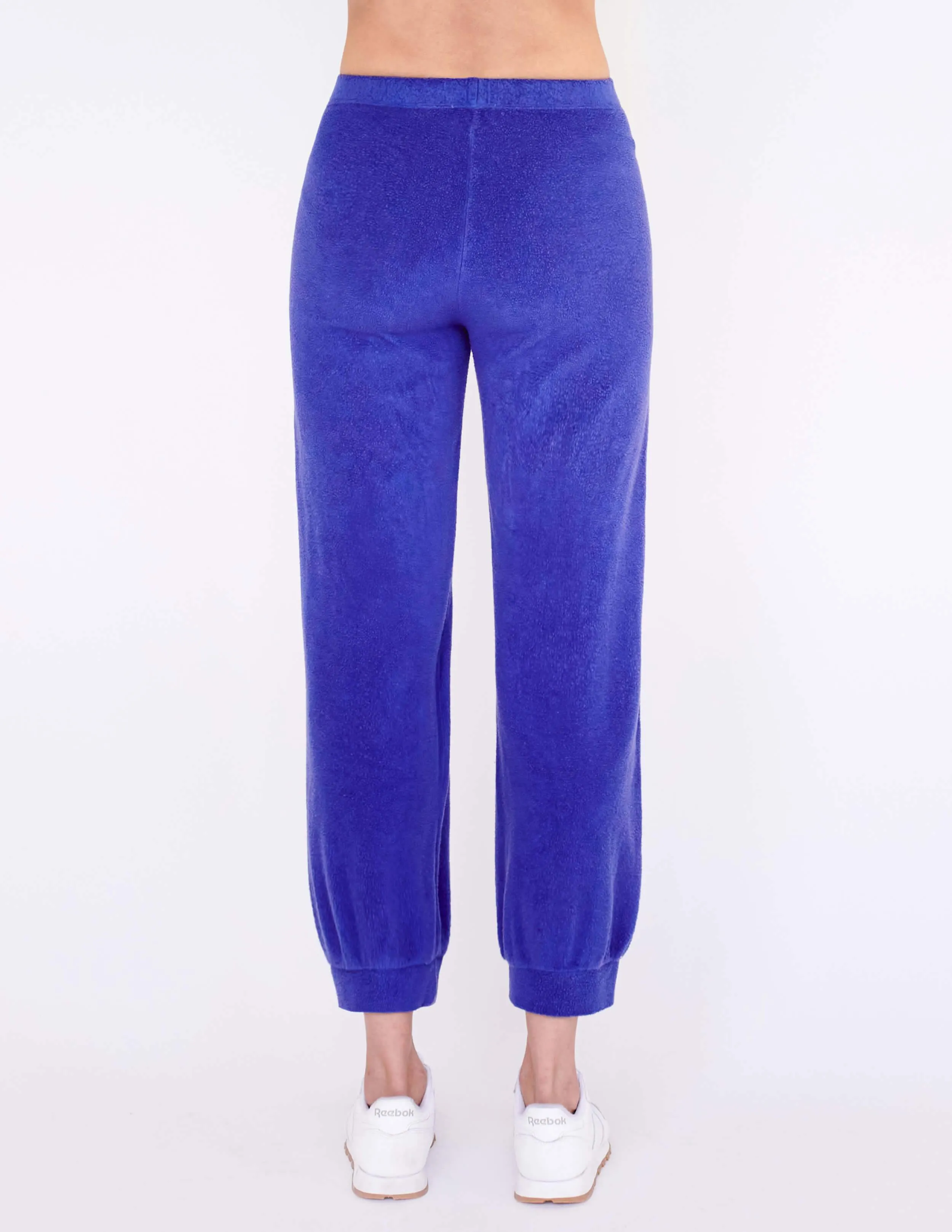 Heart Faux Sherpa Sweatpant, Cobalt