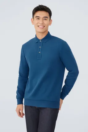 HeatGuard Jacquard Long Sleeve Polo  | Teal PT4126