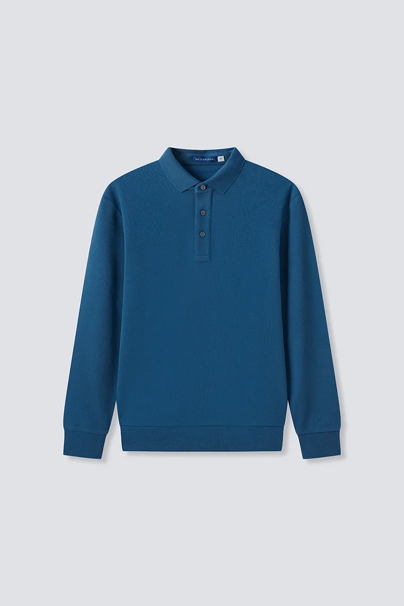 HeatGuard Jacquard Long Sleeve Polo  | Teal PT4126