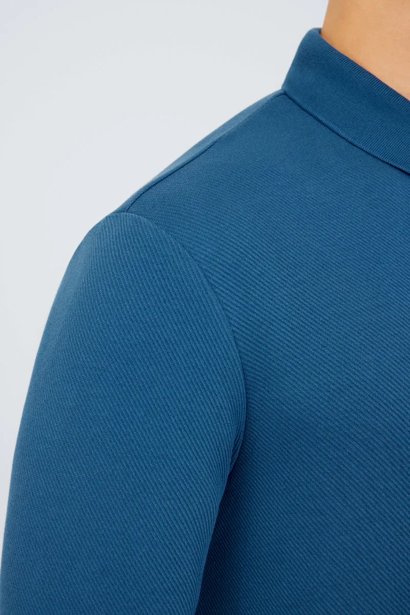 HeatGuard Jacquard Long Sleeve Polo  | Teal PT4126