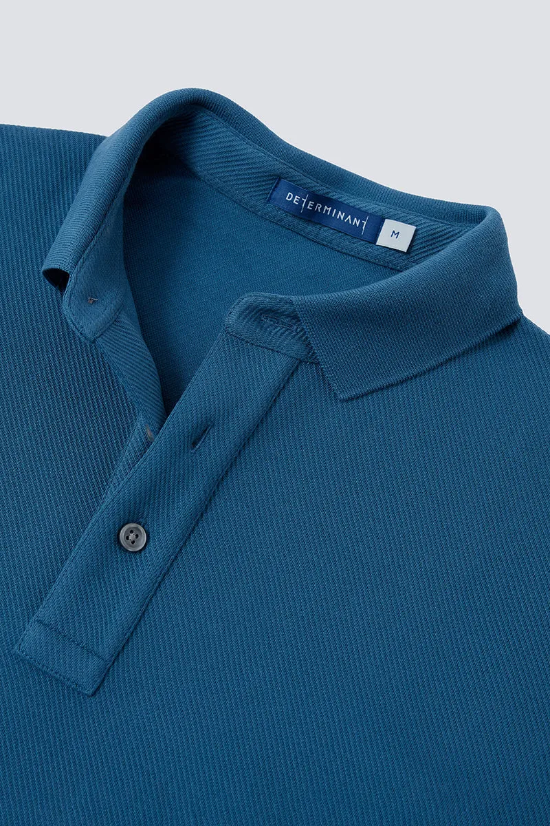 HeatGuard Jacquard Long Sleeve Polo  | Teal PT4126