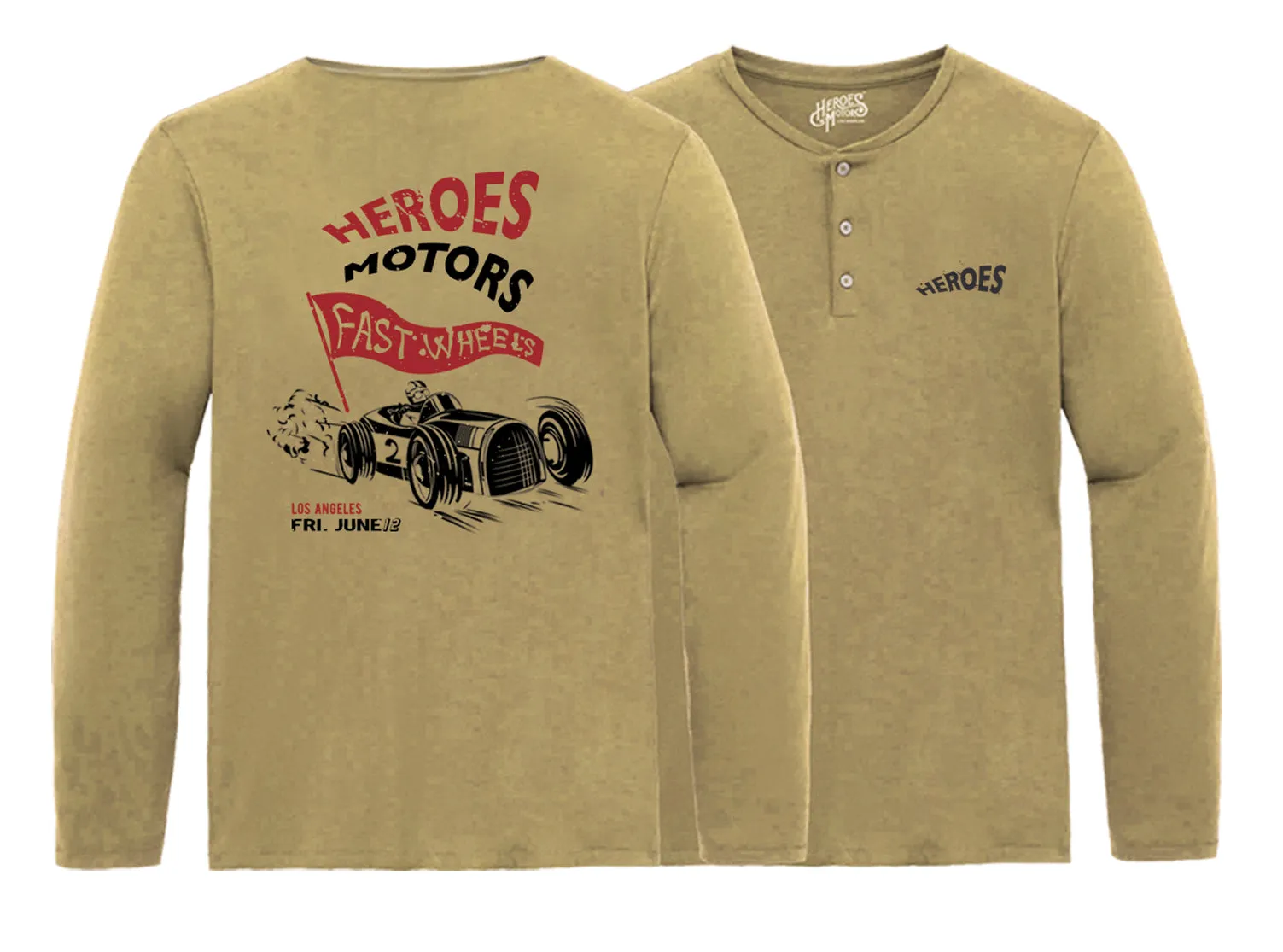 Henley Shirt "FAST WHEELS" HM9545