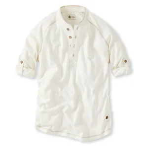 Horse Gulch Roll-Sleeve Natural Henley