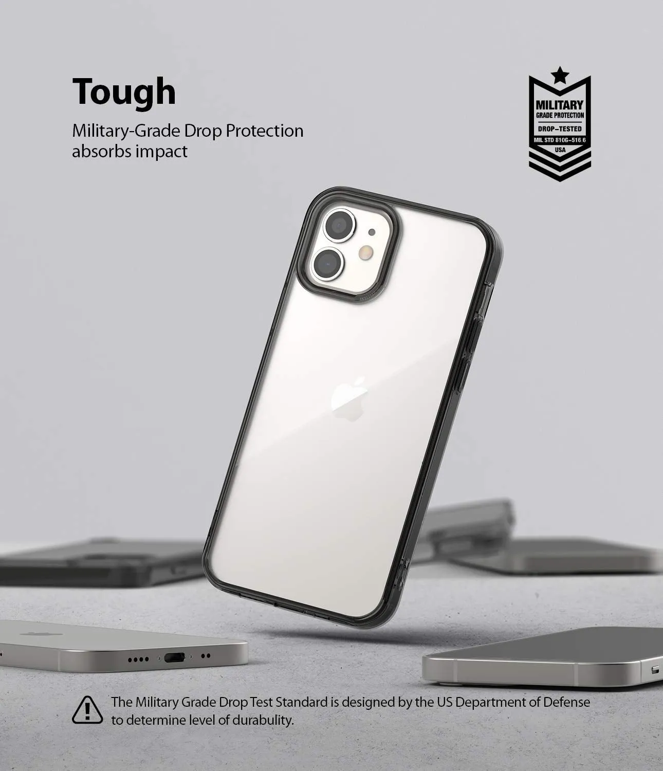 iPhone 12 mini Back Cover Case | Fusion - Smoke Black