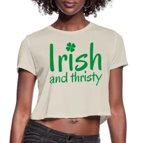 Irish & Thirsty Women's Cropped T-Shirt