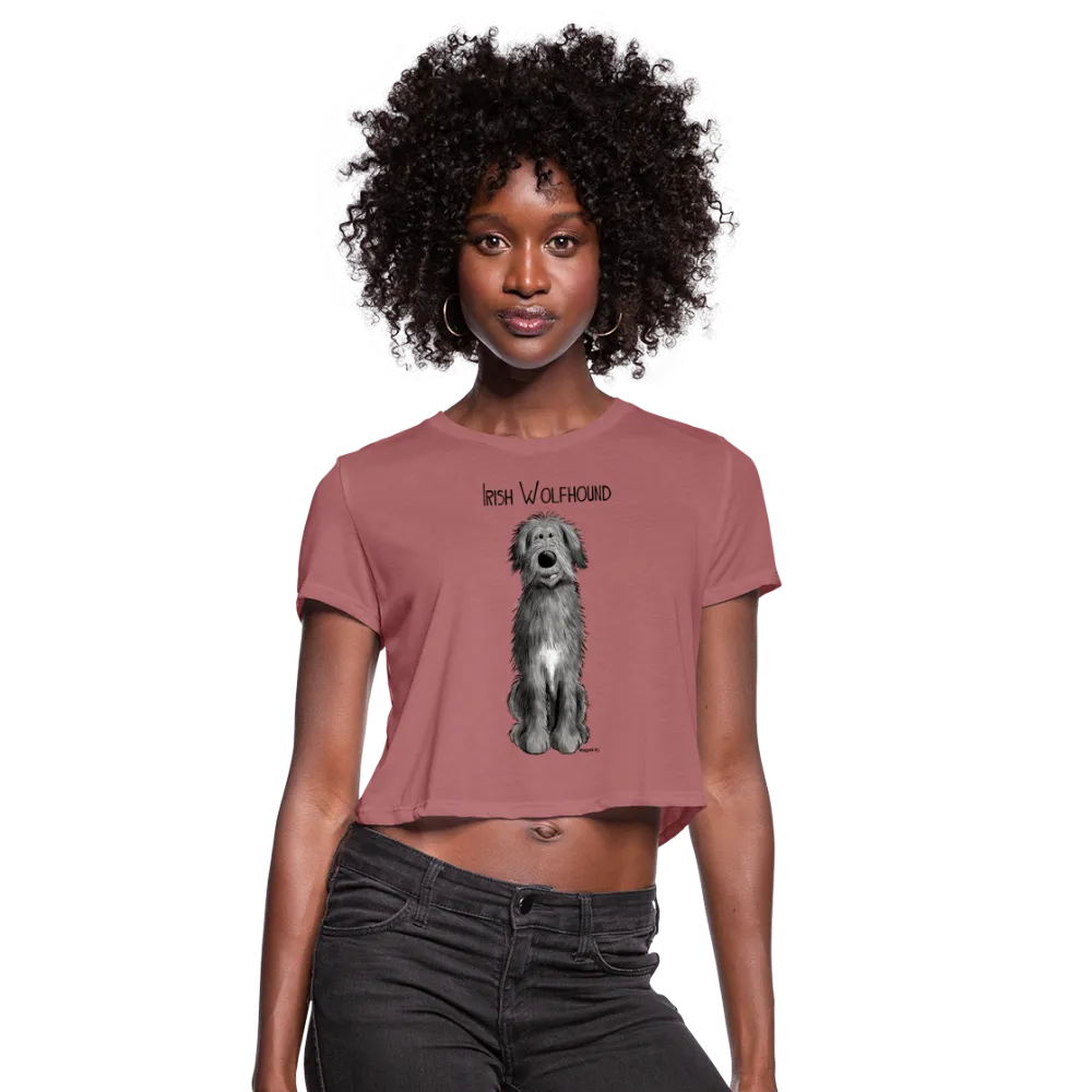 Irish Wolfhound Women's Cropped T-Shirt