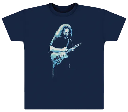 Jerry Garcia 1978 on Navy t-shirt