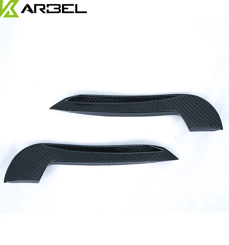 Karbel Carbon Dry Carbon Fiber Front Bumper Canards for Audi S4 & A4 S Line 2019 B9