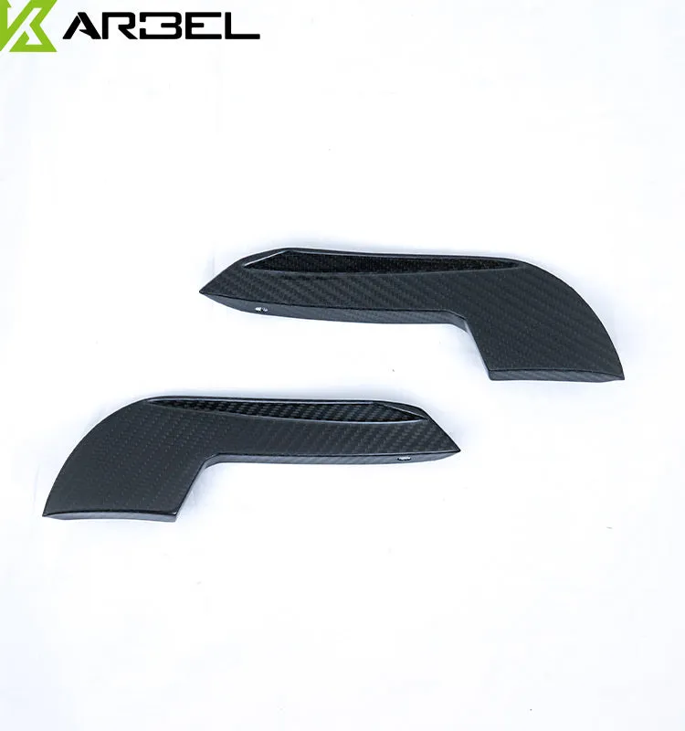 Karbel Carbon Dry Carbon Fiber Front Bumper Canards for Audi S4 & A4 S Line 2019 B9