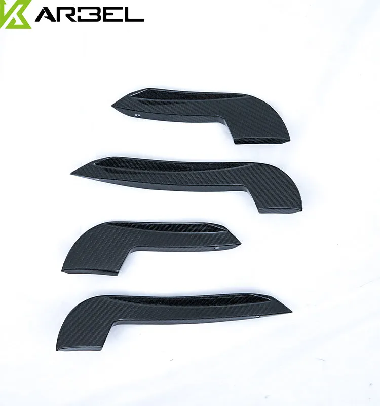 Karbel Carbon Dry Carbon Fiber Front Bumper Canards for Audi S4 & A4 S Line 2019 B9