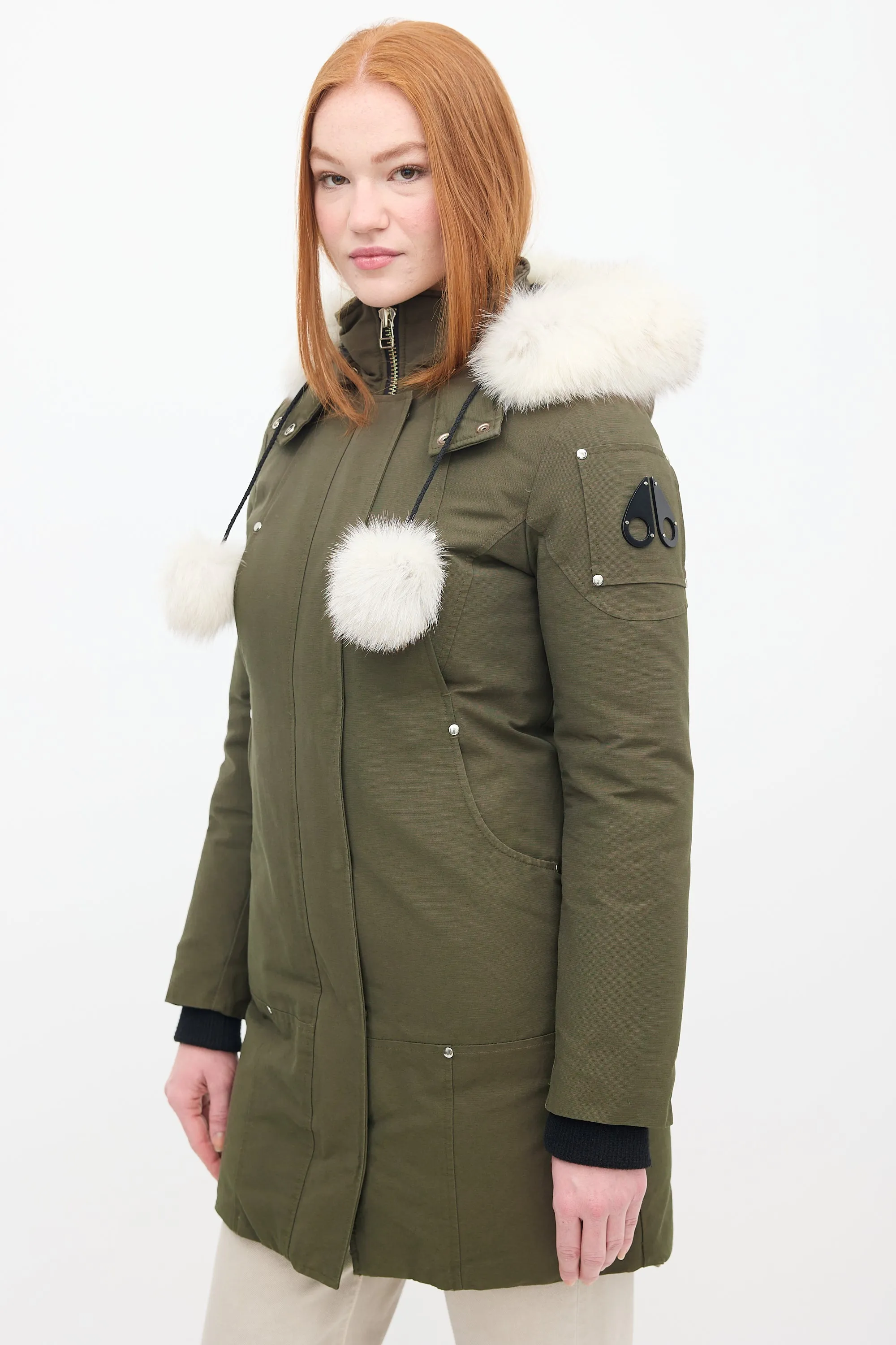 Khaki Green Down & Fur Trim Stirling Parka