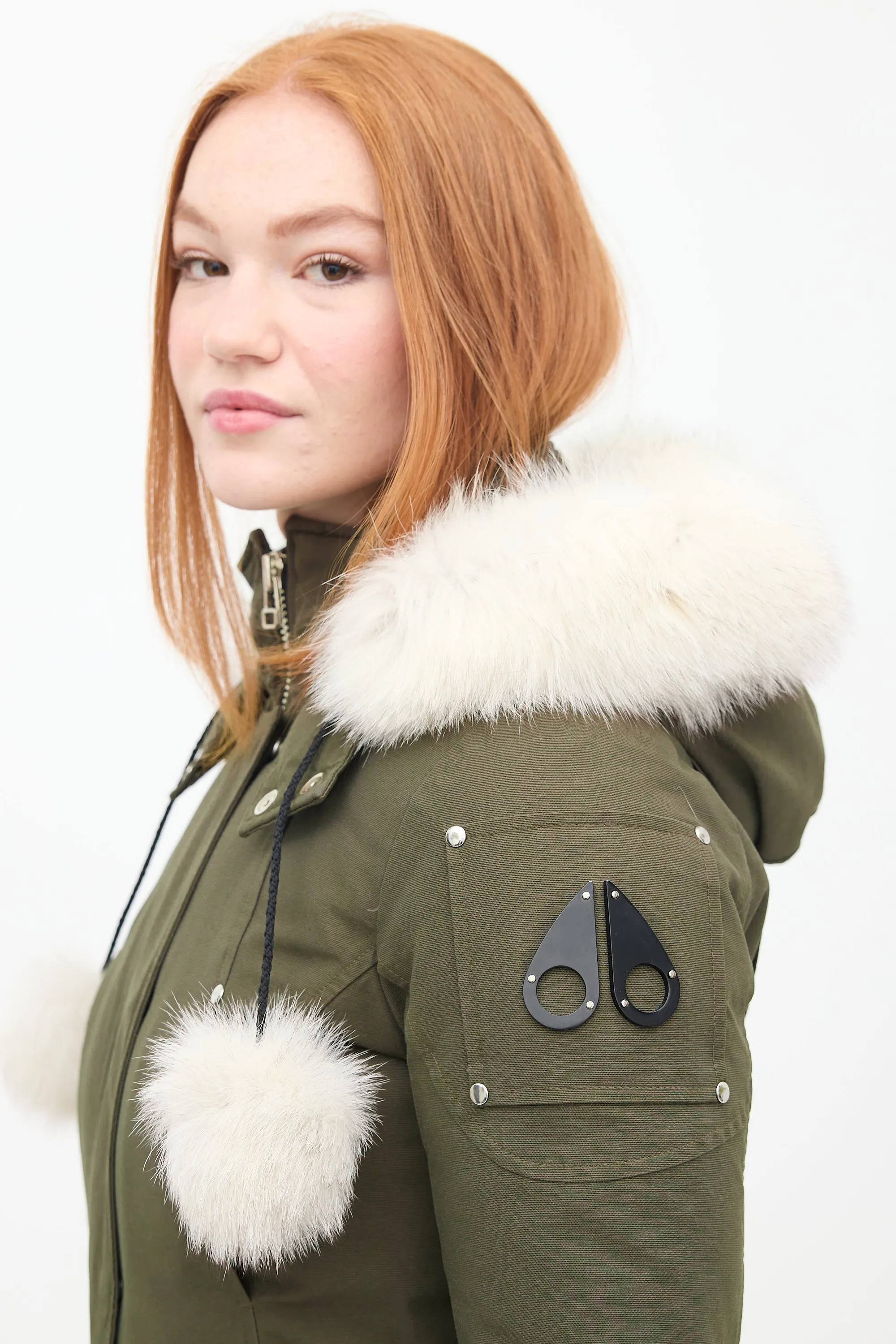 Khaki Green Down & Fur Trim Stirling Parka