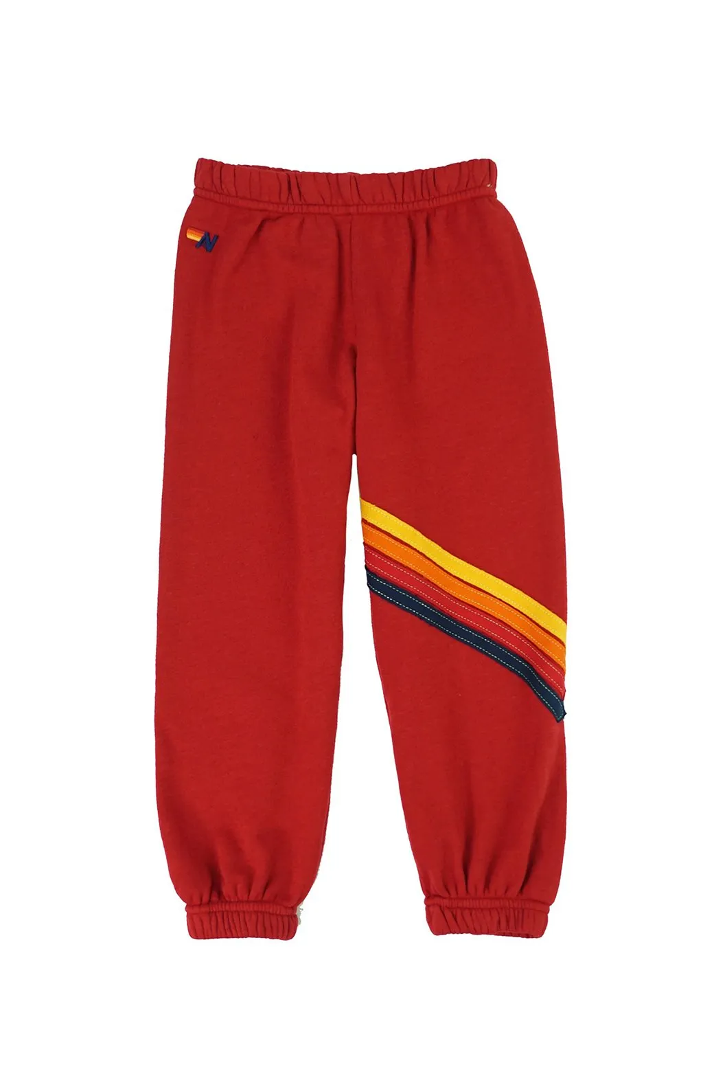 KID'S CHEVRON SWEATPANTS - RED