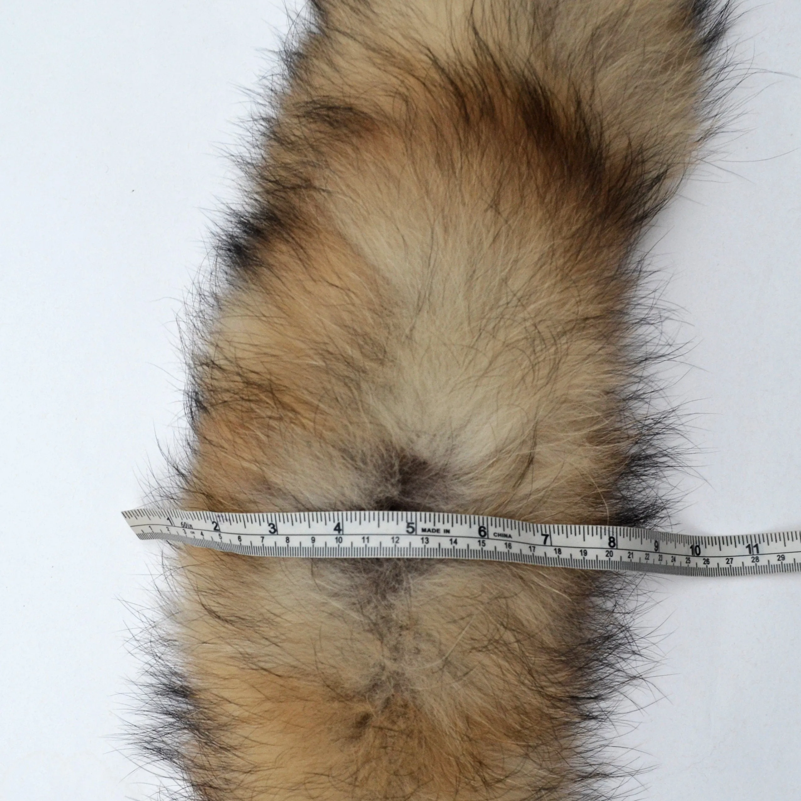 Large Real Raccoon Fur Trim, Collar for Hood (PIECES) of Natural Color, 80 cm