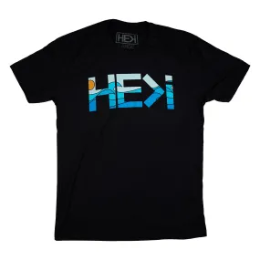 LOGO WAVE TEE IN BLACK