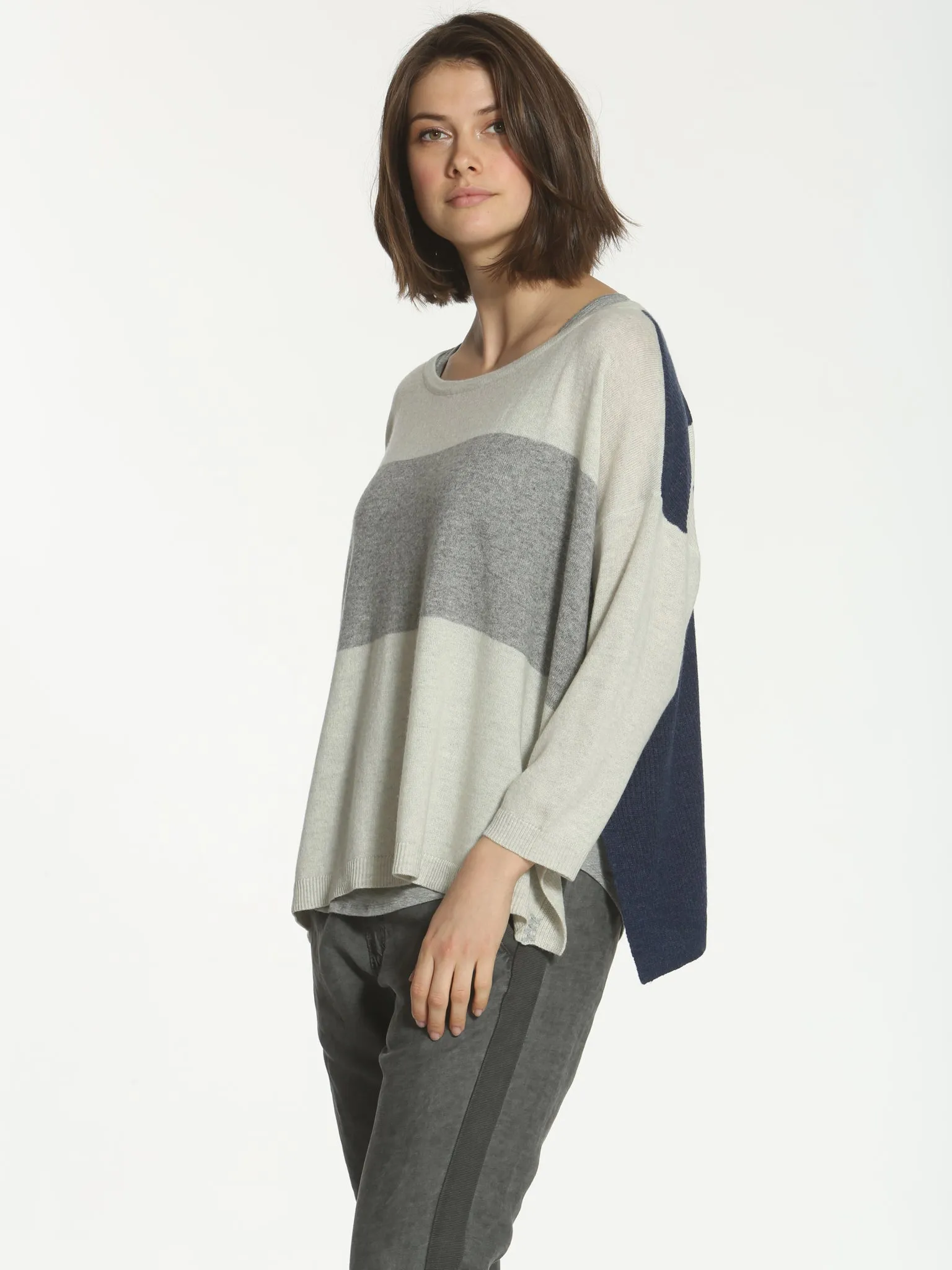 Luxe Blocked Scoop - Ash