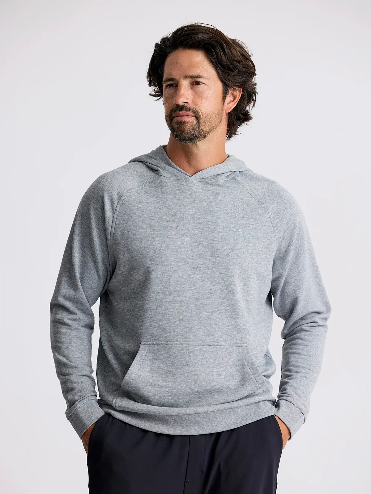 Men's Bamboo Lightweight Fleece Hoodie - Heather Grey