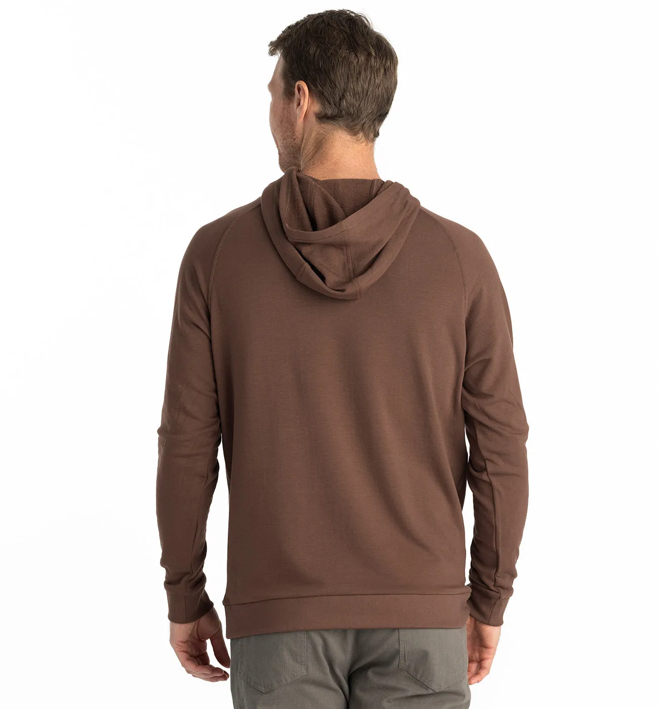 Men's Bamboo Lightweight Fleece Hoodie - Mustang