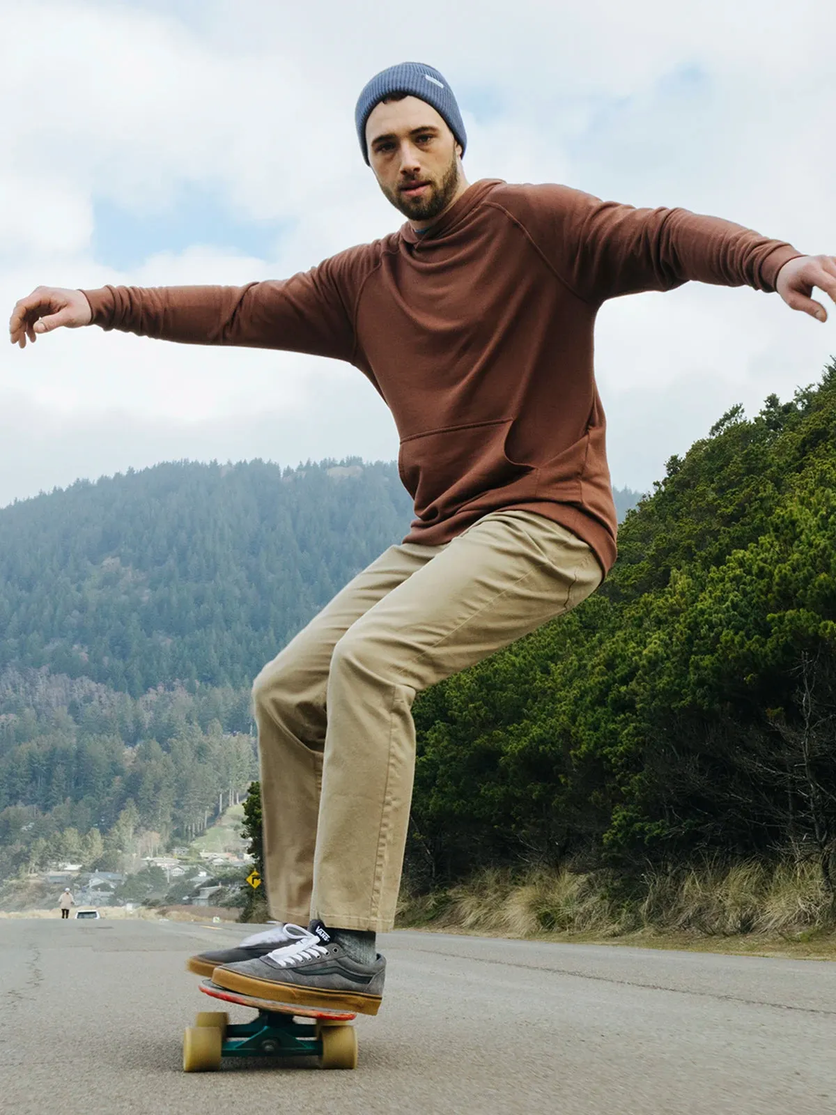 Men's Bamboo Lightweight Fleece Hoodie - Sandstone