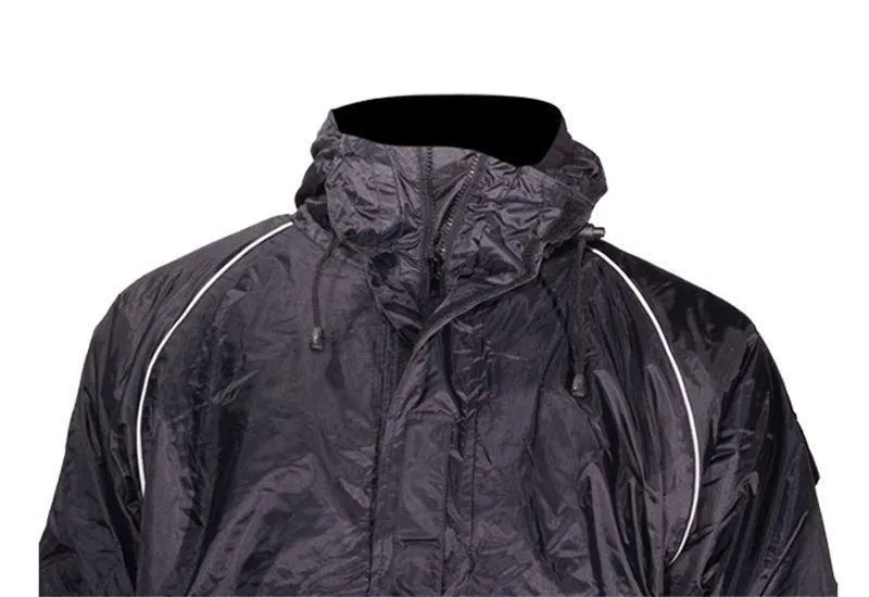 Mens Black Textile Jacket With Hood, MJ4000-BLK-DL