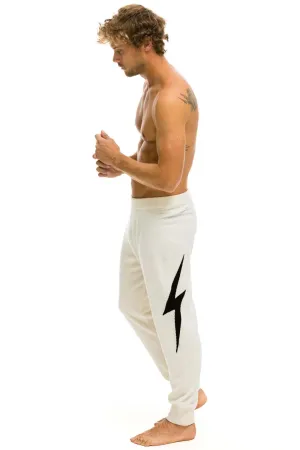 MEN'S BOLT CASHMERE LIGHT SWEATER PANT	- VINTAGE WHITE // BLACK BOLT