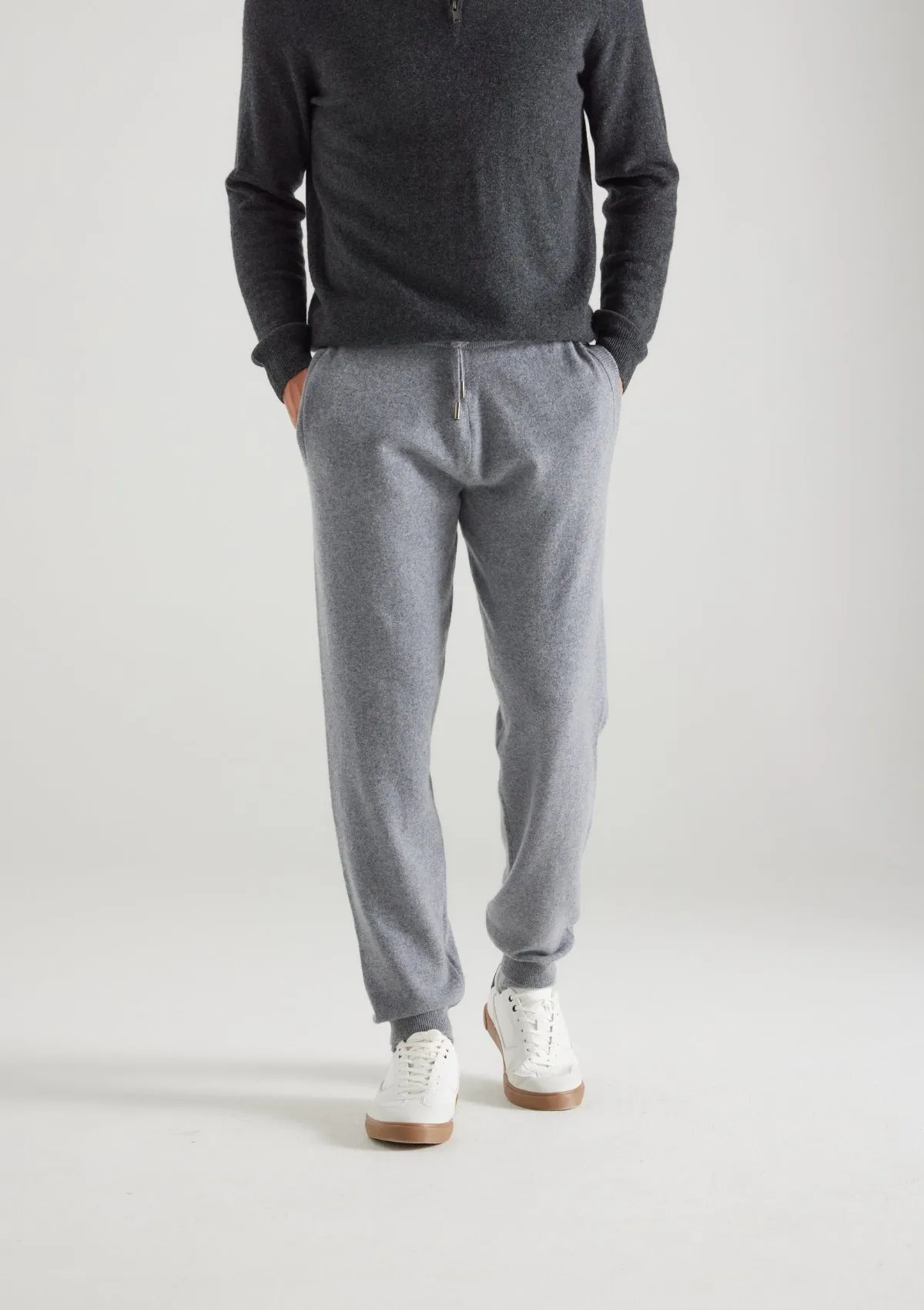 Mens Cashmere Jogger in Derby Grey