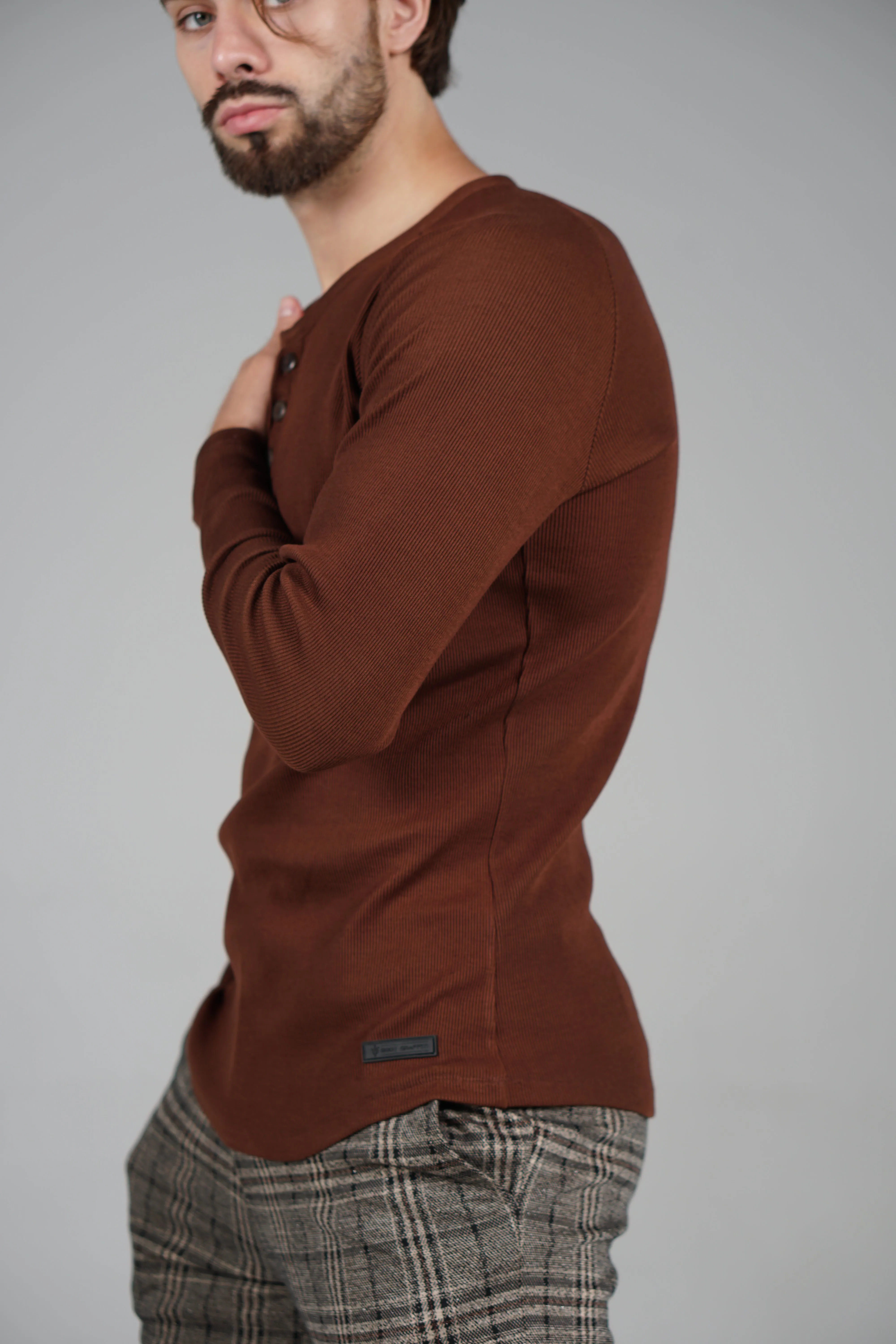 Men's Henley Long Sleeve Shirt