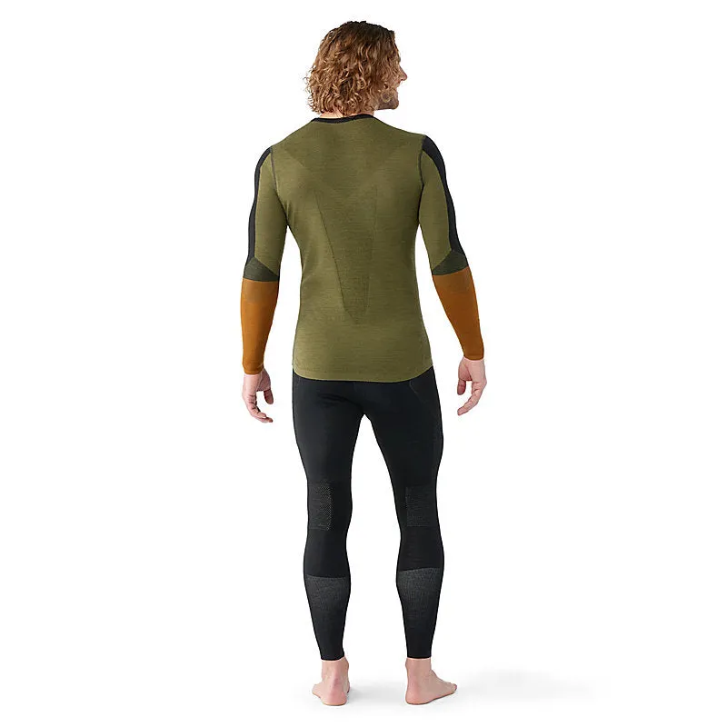 Men's Intraknit™ Thermal Merino Base Layer Colorblock Crew (M33 - Black-Winter Moss)