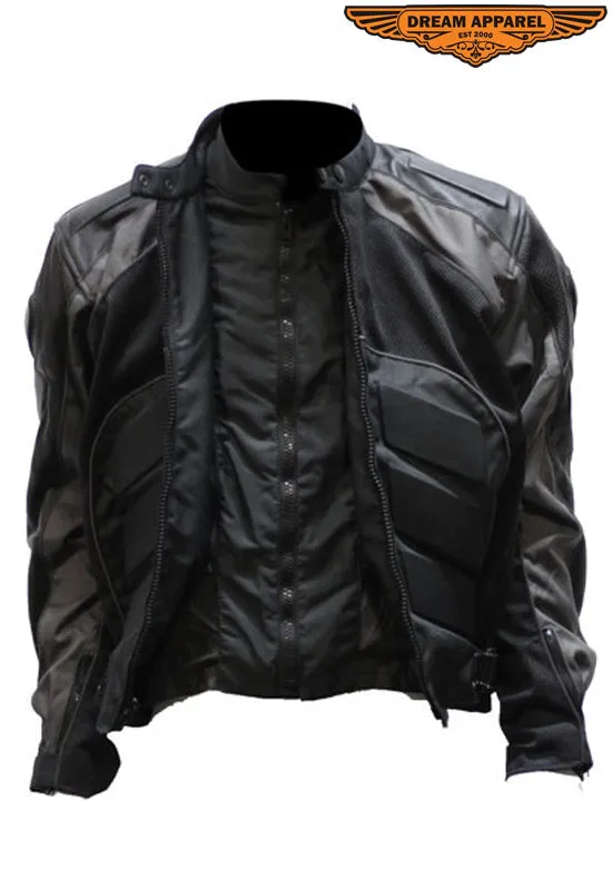 Mens Jacket With Hidden Snap Down Collar