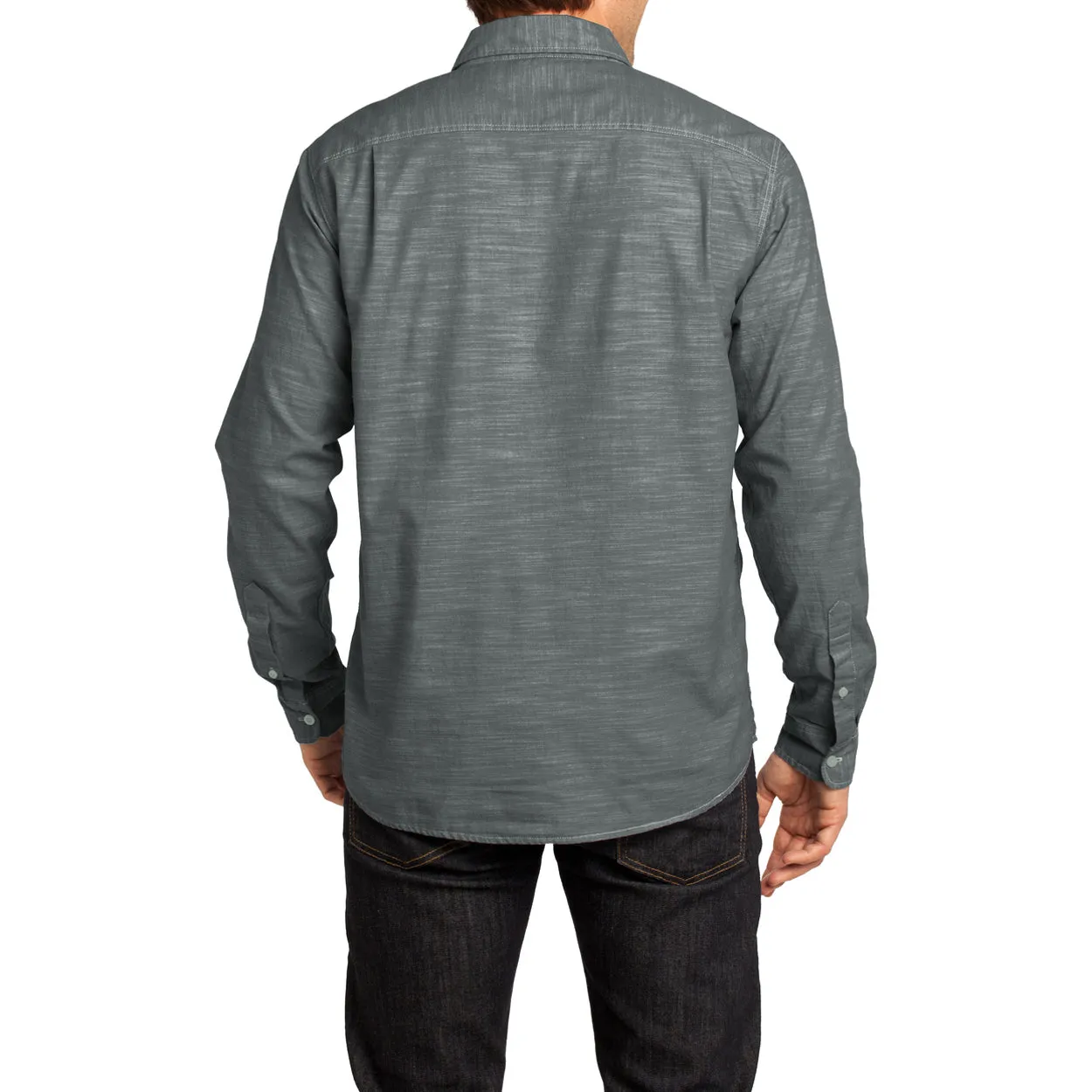 Men's Long Sleeve Washed Woven Shirt