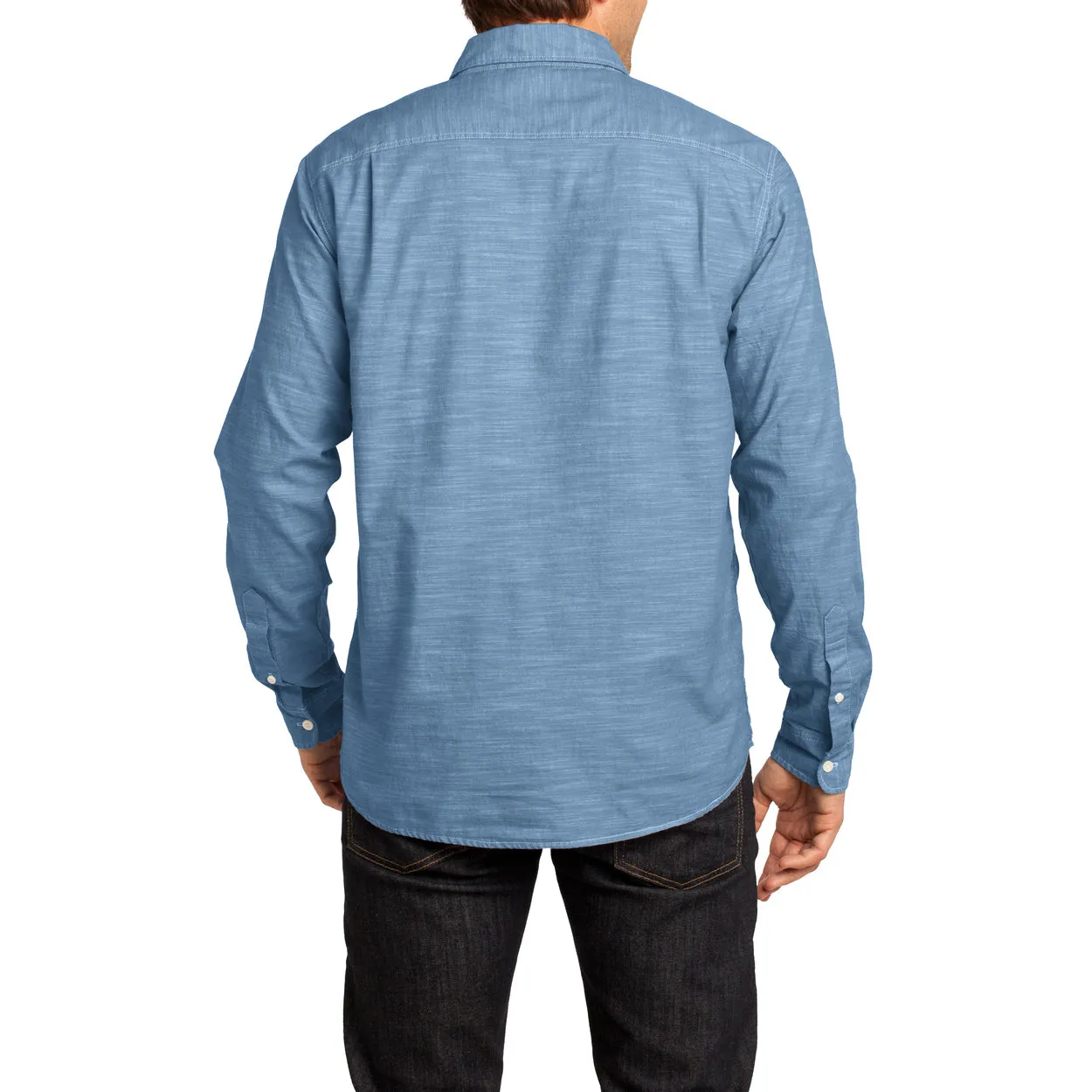 Men's Long Sleeve Washed Woven Shirt