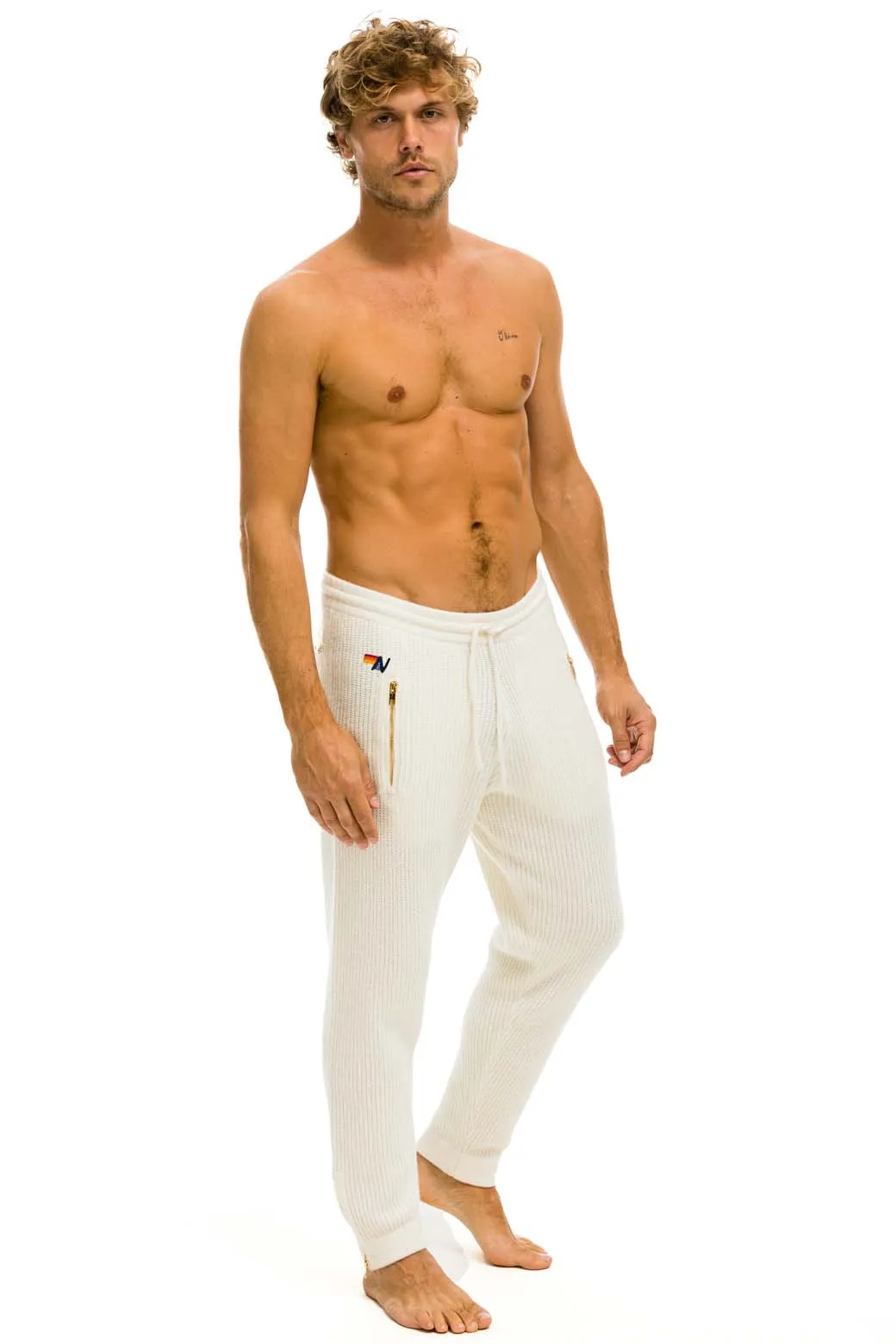 MEN'S VINTAGE CABIN CASHMERE SWEATER PANT	- VINTAGE WHITE