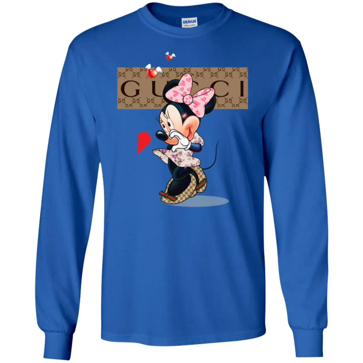 Minnie Mouse Love Couple T-shirt Valentine's Day T-shirt Men Long Sleeve Shirt