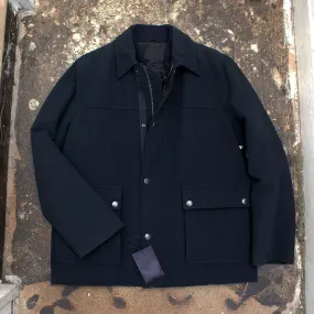 Navy Blue 2 in 1 Jacket With Detachable Vest