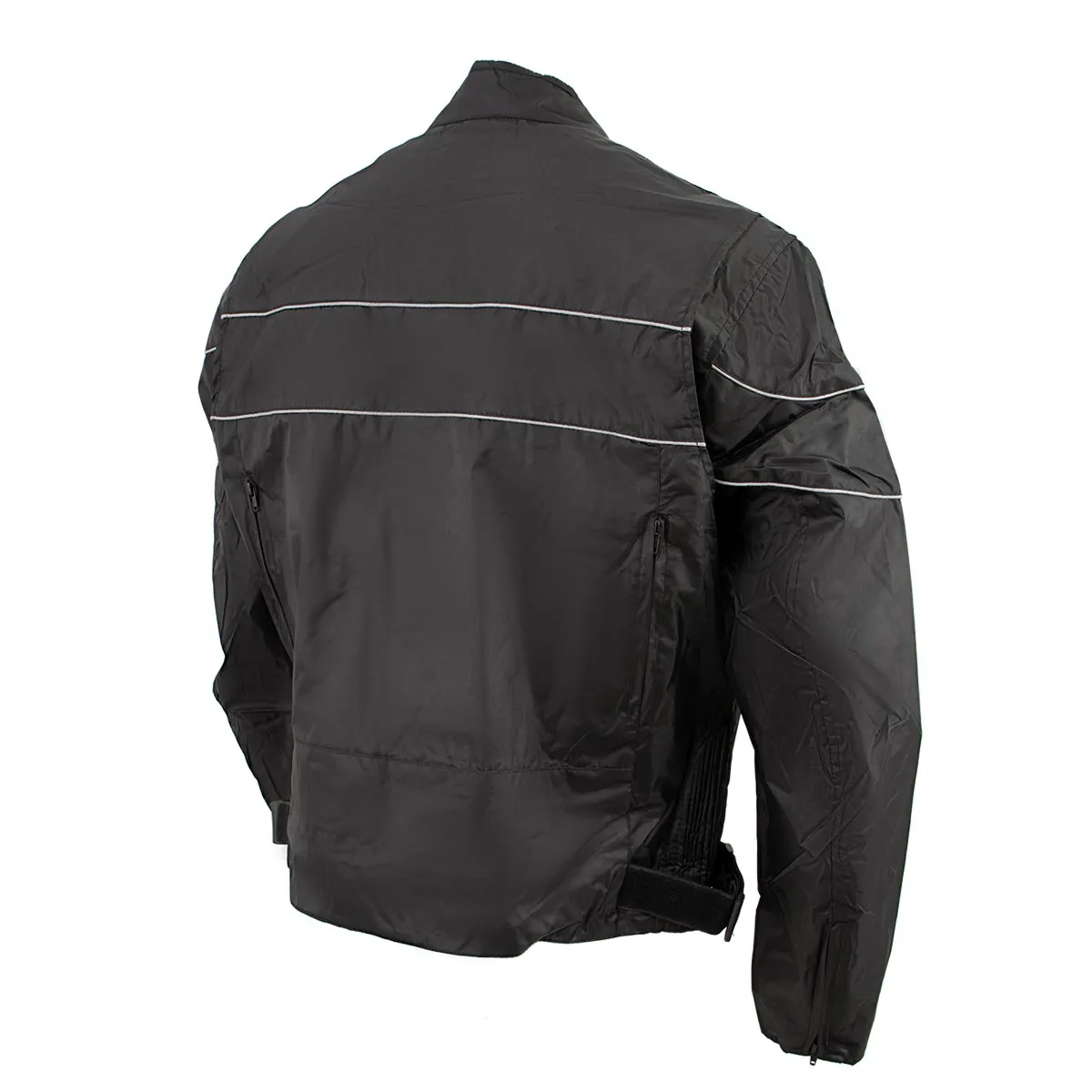 NexGen HW212102 Men's Black Nylon-Textile Vented Moto Jacket with