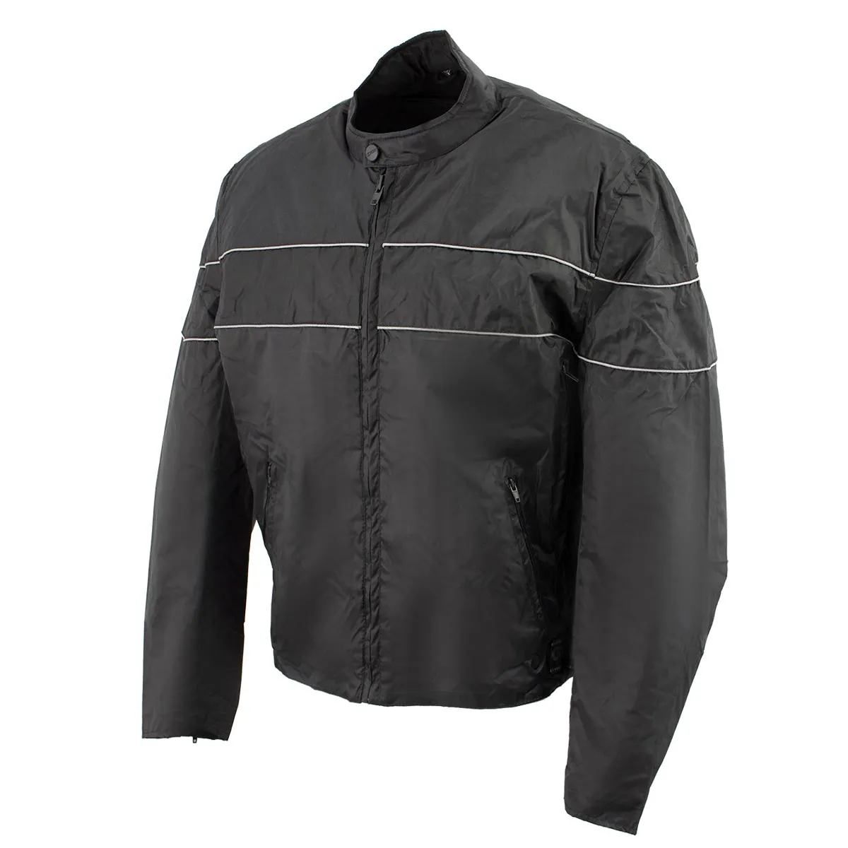 NexGen HW212102 Men's Black Nylon-Textile Vented Moto Jacket with