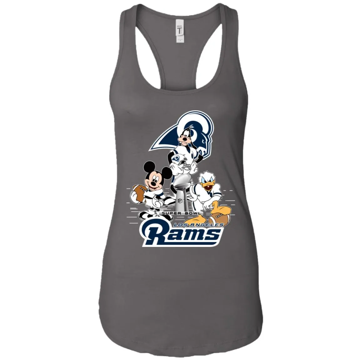 Nfl – Los Angeles Rams Donald Duck Goofy Mickey Mouse Super Bowl 2019 Football Women Tank Top