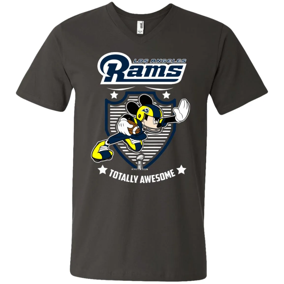 Nfl – Los Angeles Rams Totally Awesome Mickey Mouse Super Bowl 2019 Football Men V-Neck T-Shirt