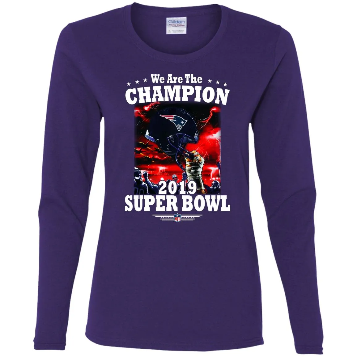 Nfl – New England Patriots We Are The Champion 2019 Super Bowl Football Women Long Sleeve Shirt