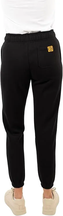 NFL Official Women's Super Soft Fleece Jogger Sweatpants|Pittsburgh Steelers