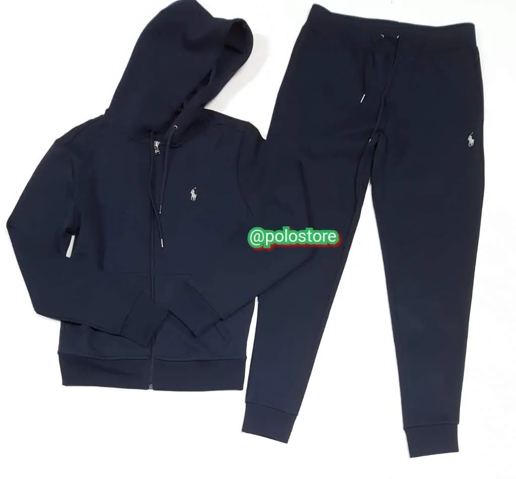 Nwt Polo Ralph Lauren Navy Double Knit Pony Joggers