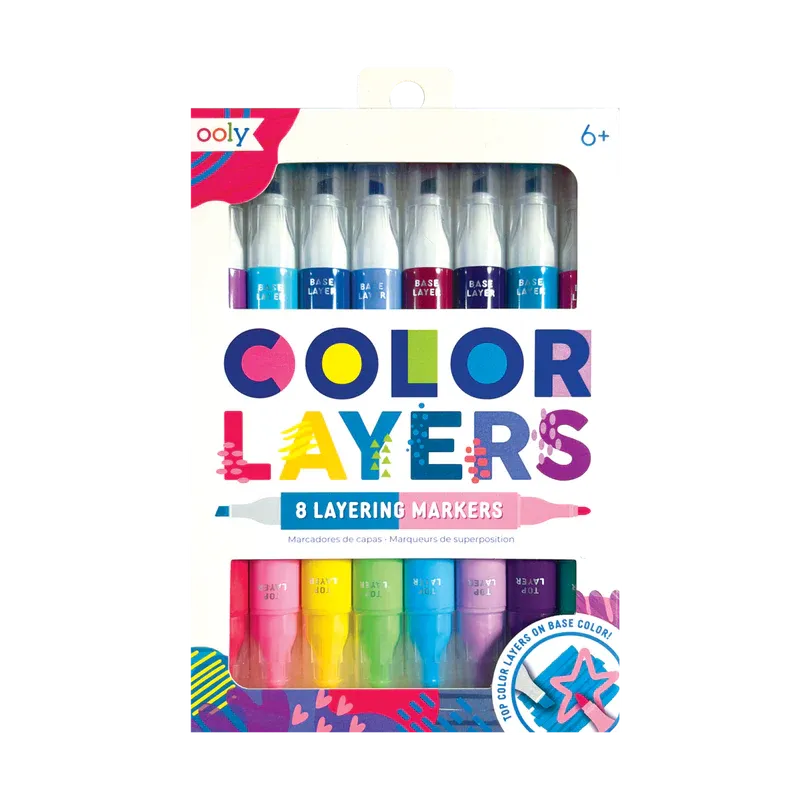 OOLY Color Layers Double-Ended Layering Markers - Set of 8