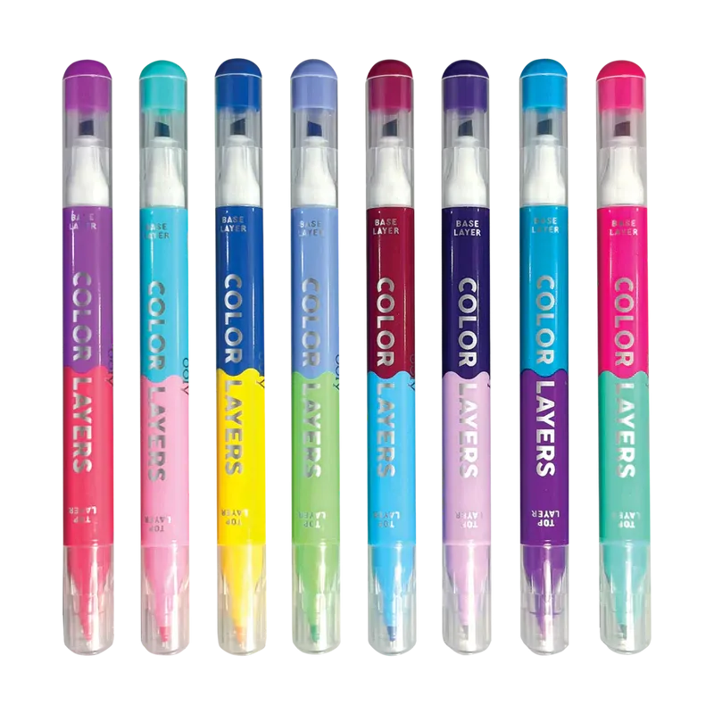 OOLY Color Layers Double-Ended Layering Markers - Set of 8