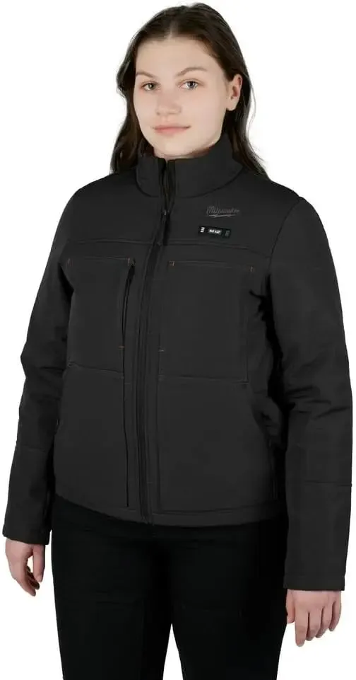 Open Box -  Milwaukee Tool Women's Medium M12 12V Li-Ion Cordless AXIS Black Heated Quilted Jacket Kit (1) 2Ah Battery/Charger